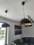 2x lampa sufitowa loft czarno złota 37cm