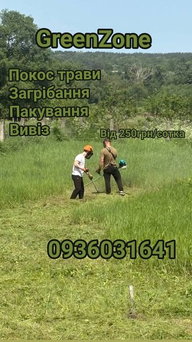 Зрізання дерев, покос трави, вивіз сміття, розчистка ділянок, демонтаж