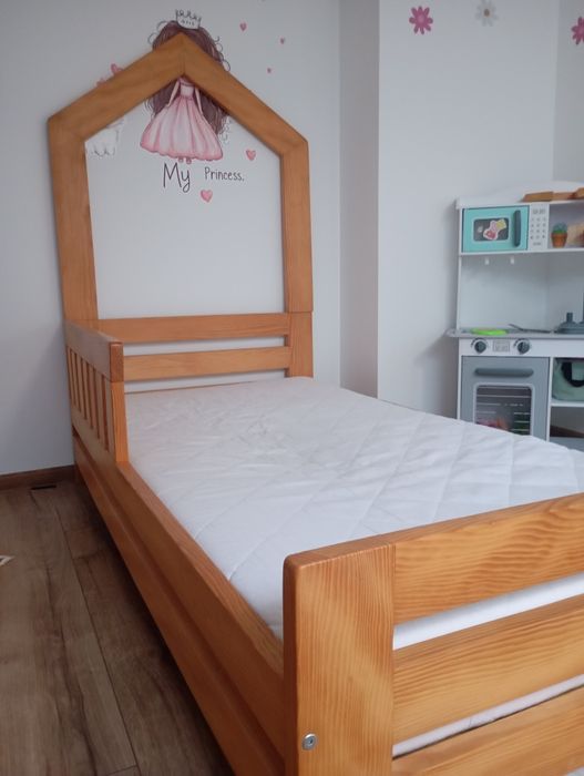 Łóżko drewniane 80x160+ materac