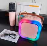 Coluna karaoke Bluetooth Nova!