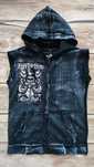 Affliction rozpinana bluza z kapturem bez rękawów bezrękawnik L