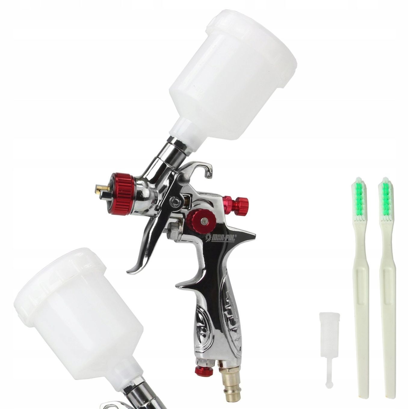 PISTOLET DO MALOWANIA lakierniczy MINI 0,8 CHROM