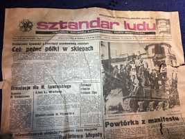 Sztandar ludu gazeta z 1989 antyk