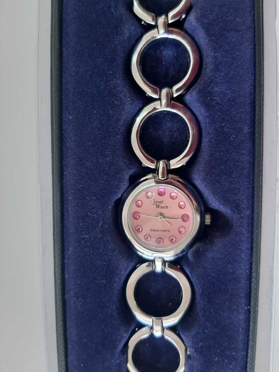 Relogio senhora Rosa Pulseira prateada