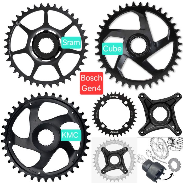 Комплектуючі Bosch/Shimano/заглушки/зірки