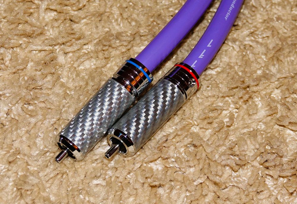 Interkonekt HiFi ATAudio 2RCA-2RCA 0,5m (7N OCC, rodowane końcówki)