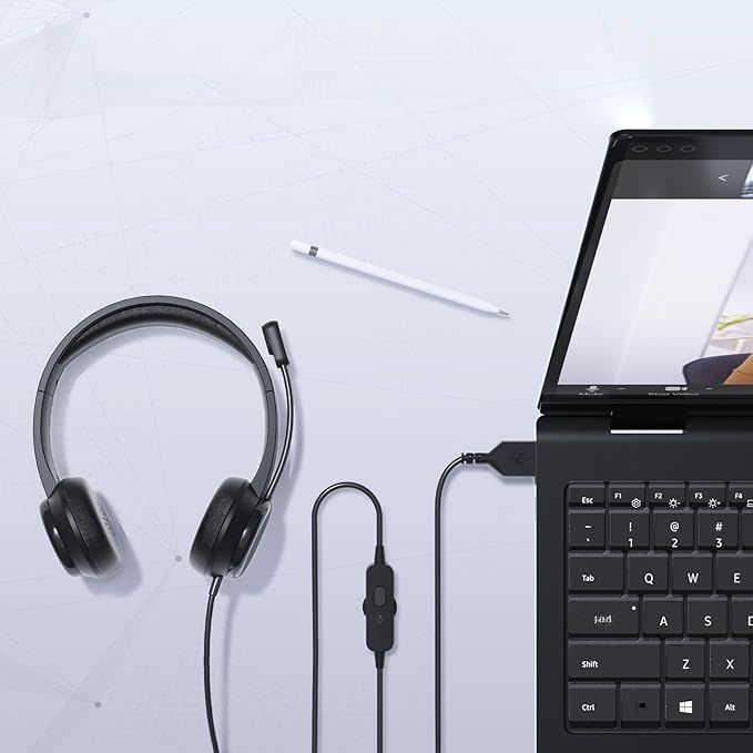 Syndesmos Słuchawki Usb Z Mikrofonem I Redukcją Szumów Do Pc Teams