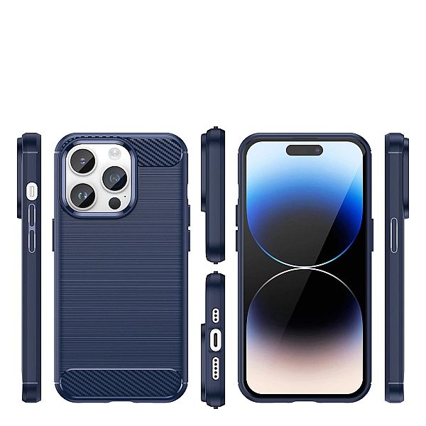 Carbon Case etui iPhone 14 Pro elastyczny żelowy pokrowiec na tył plec