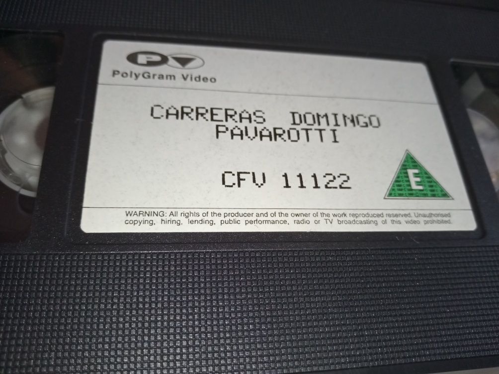 Kaseta VHS koncert Mehta -Carreras,Domingo , Pavarotti