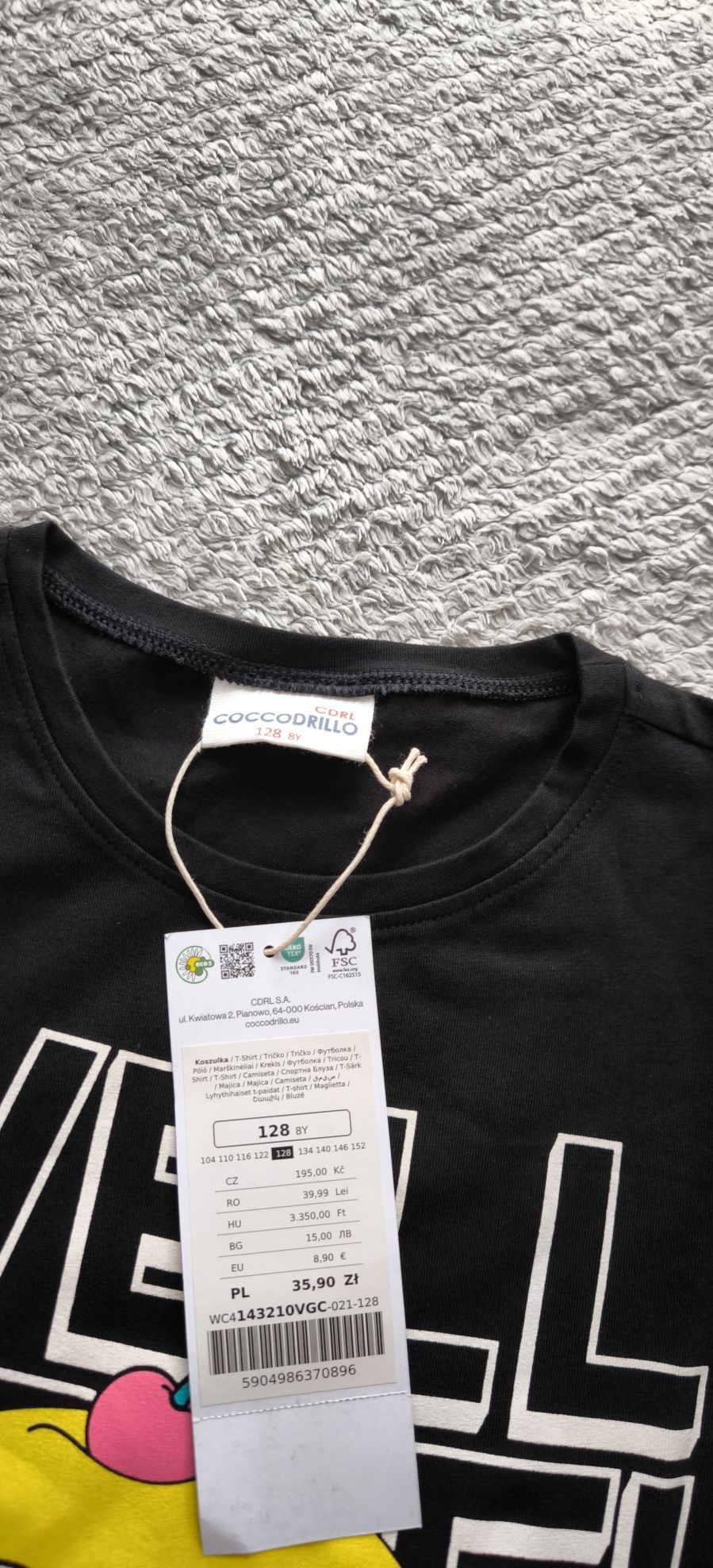 Nowa bluzka t-shirt coccodrillo r. 128