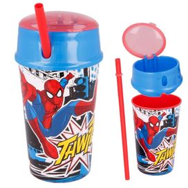 Kubek Na Przekąski Ze Słomką Spiderman 400Ml