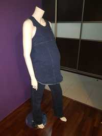 MAMA Tunika + spodnie jeans ciążowe R 2/3 - M/L