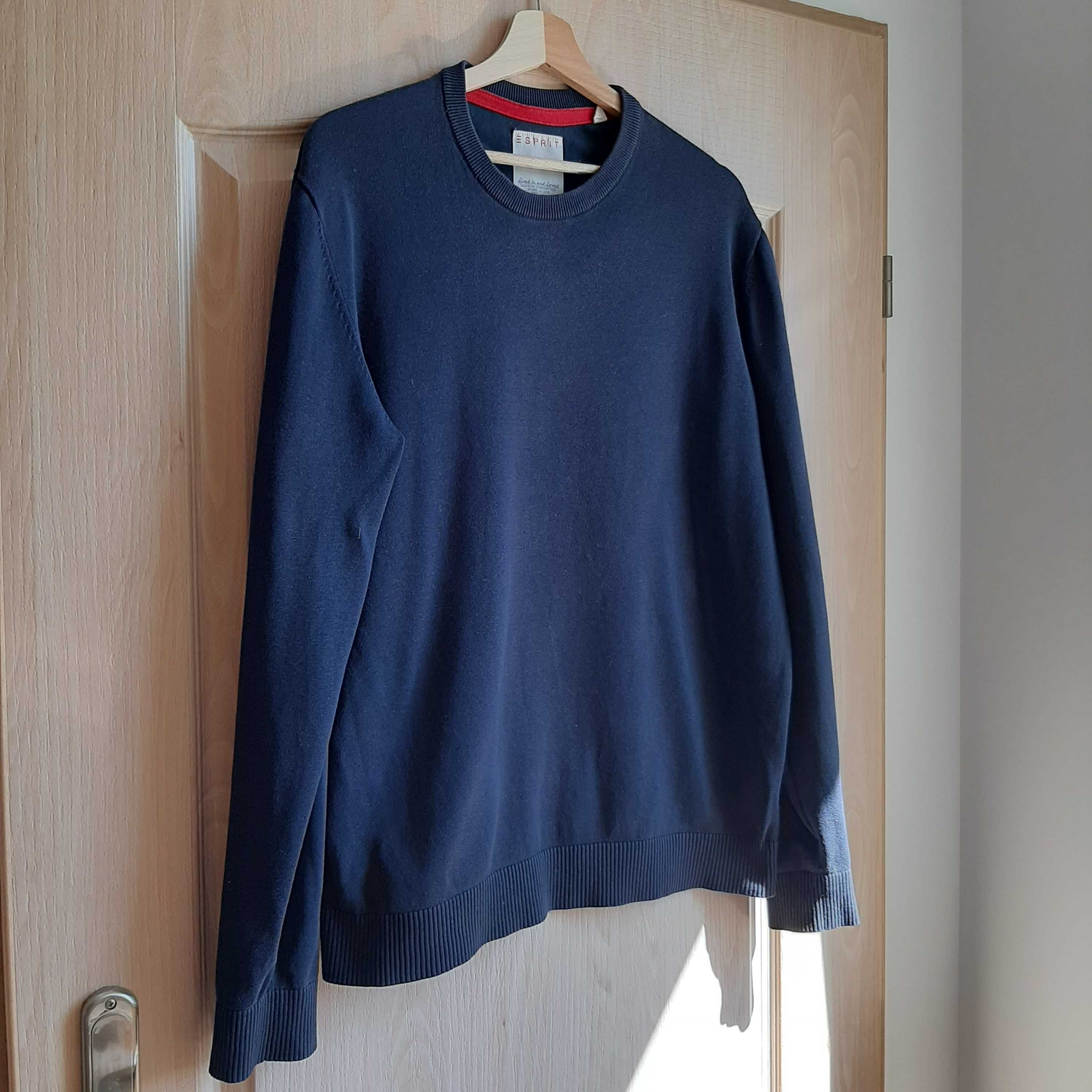Esprit - męski sweter granatowy, rozm. L