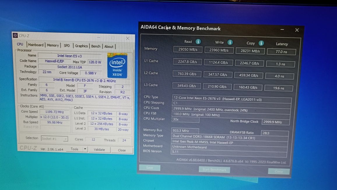 ТОП! Комплект Intel x99 lga 2011-3 12 ядер 24 потоков 16gb