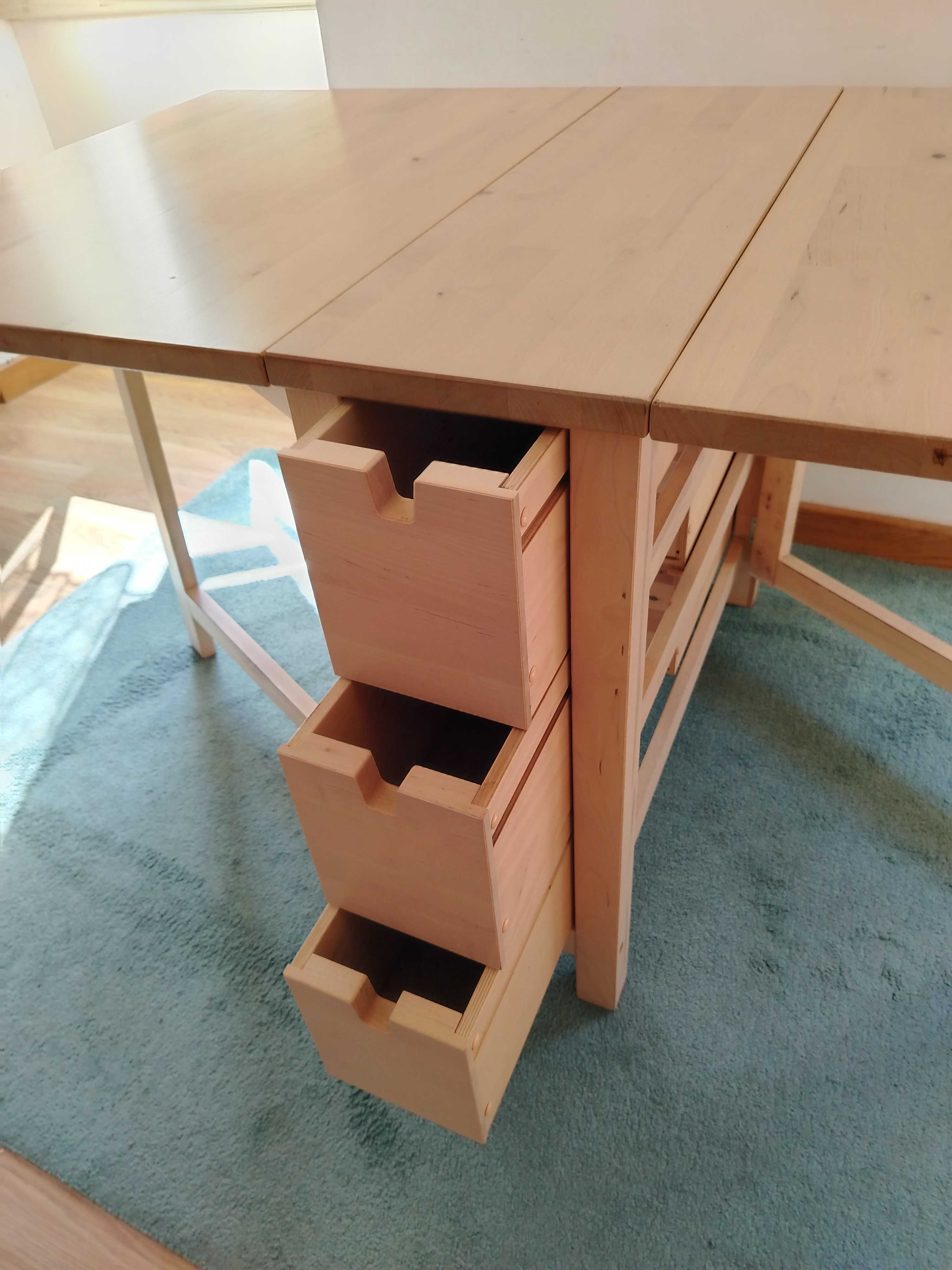NORDEN
Mesa abas rebatív/pernas articul, bétula, 26/89/152x80 cm