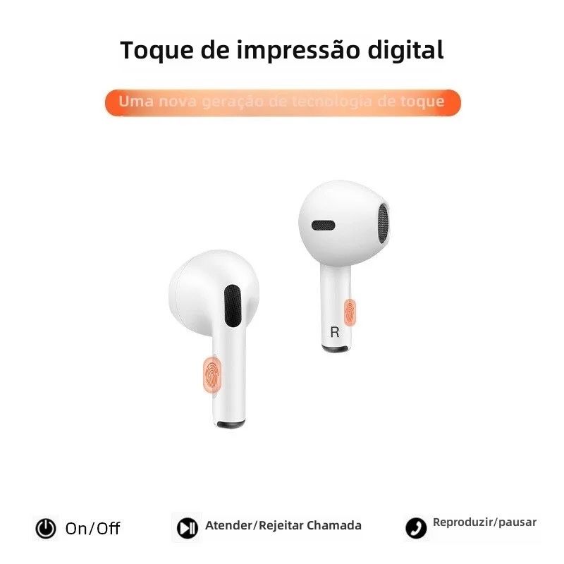 Fones / Auriculares / Auscultadores sem fios Pro6 Bluetooth Novos (EarPods / Earphones / EarBuds)