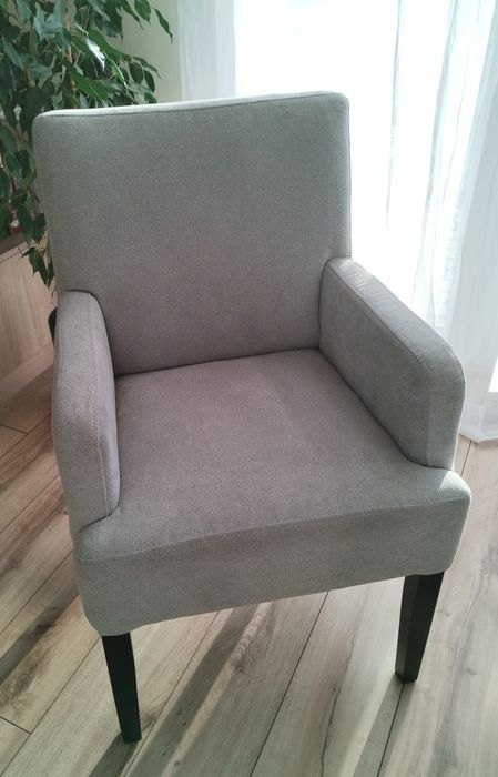 Krzesło fotel szare