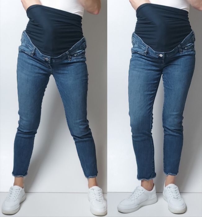 H&M MAMA_jeansy ciążowe Skinny Ankle_38/M L32