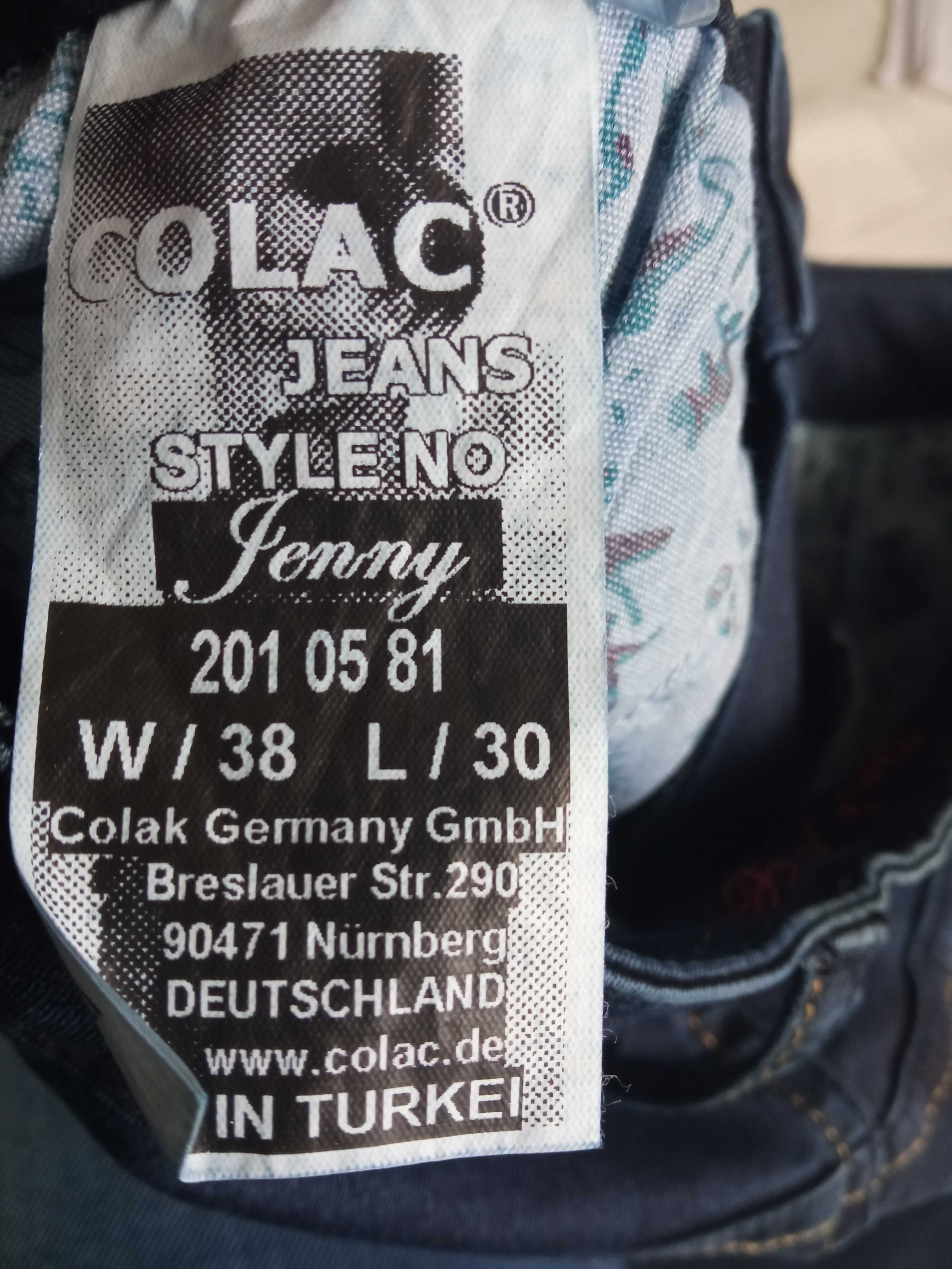 Colac Jenny męskie spodnie jeans r 38/30 pas 70-80cm