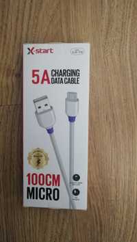 Nowy solidny kabel micro USB typu b