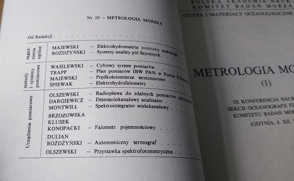 Metrologia Morska 1 Polska Akademia Nauk. Komitet Badań Morza