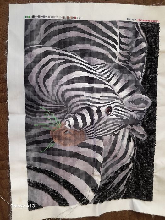 Схема для вишивки бісером  Зебра