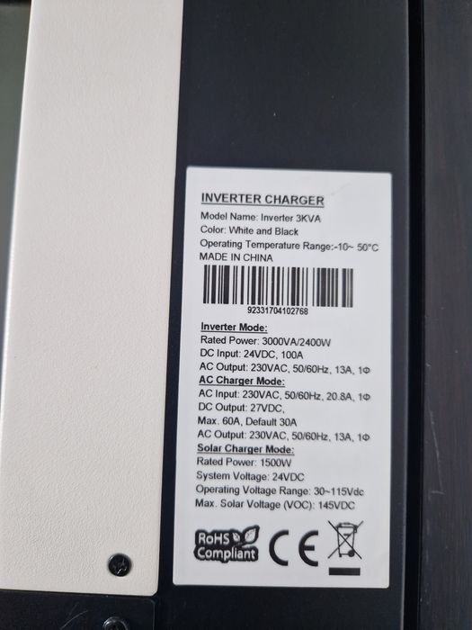 Inversor Híbrido 3 kVA 24 V → 230 V