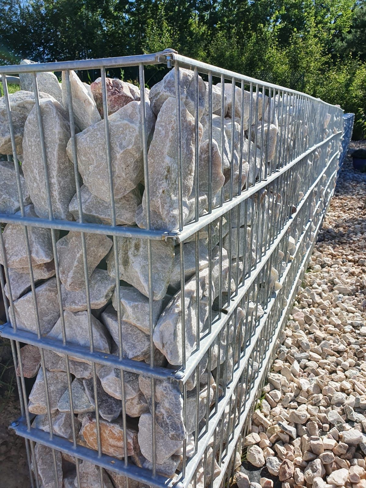 Kamień do gabionów GABION kora kamienna BIAŁY łupek GRANIT transport