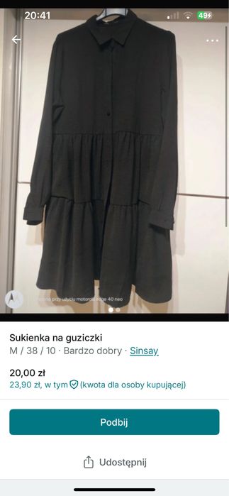 Sukienka na guziczki