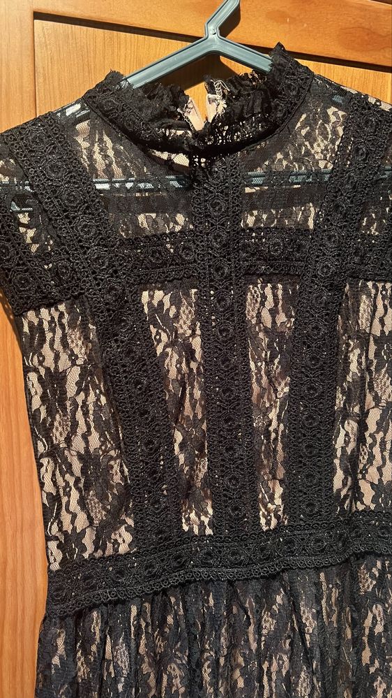 Vestido comprido Preto em renda