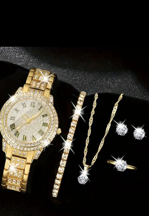 Біжутерія ланцюжок,годинник,кульчики,кольцо