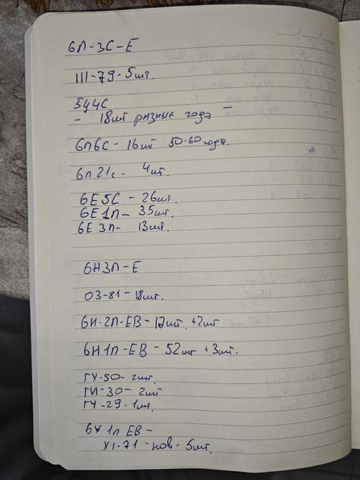 Радиодетали, радиолампы, большое количество 6н, 6п, 6с...