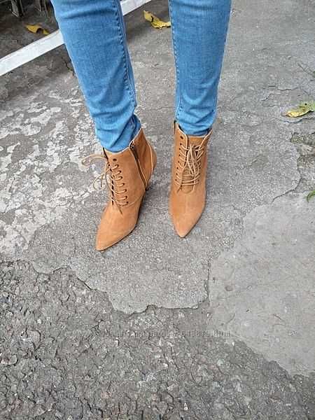 Ботинки, ботильоны. Новые, фирмы Pepe Jeans, натур замш, р 41,ст.26см.