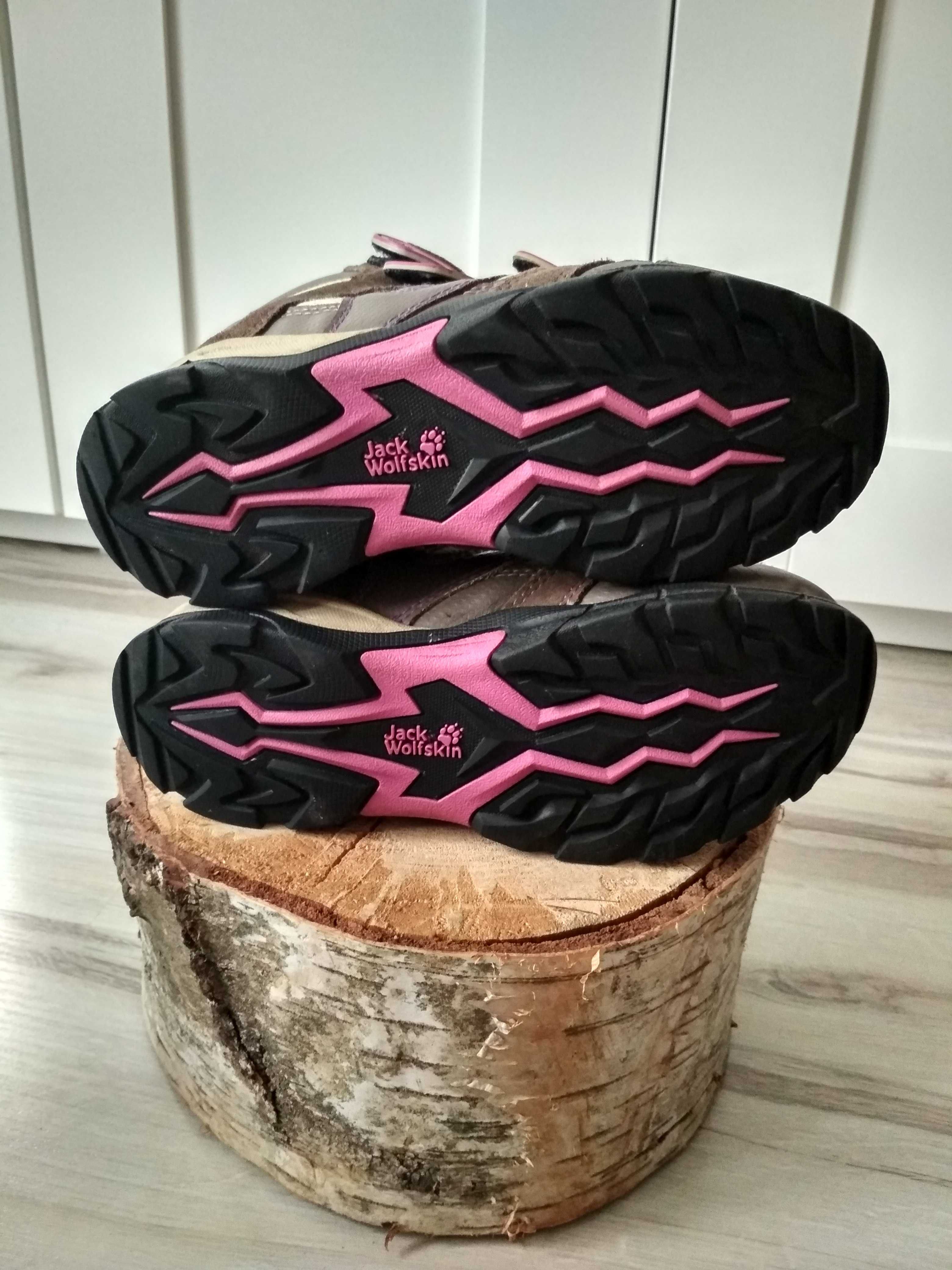 dziewczęce buty outdoorowe Jack Wolfskin, całoroczne, membrana, roz.34