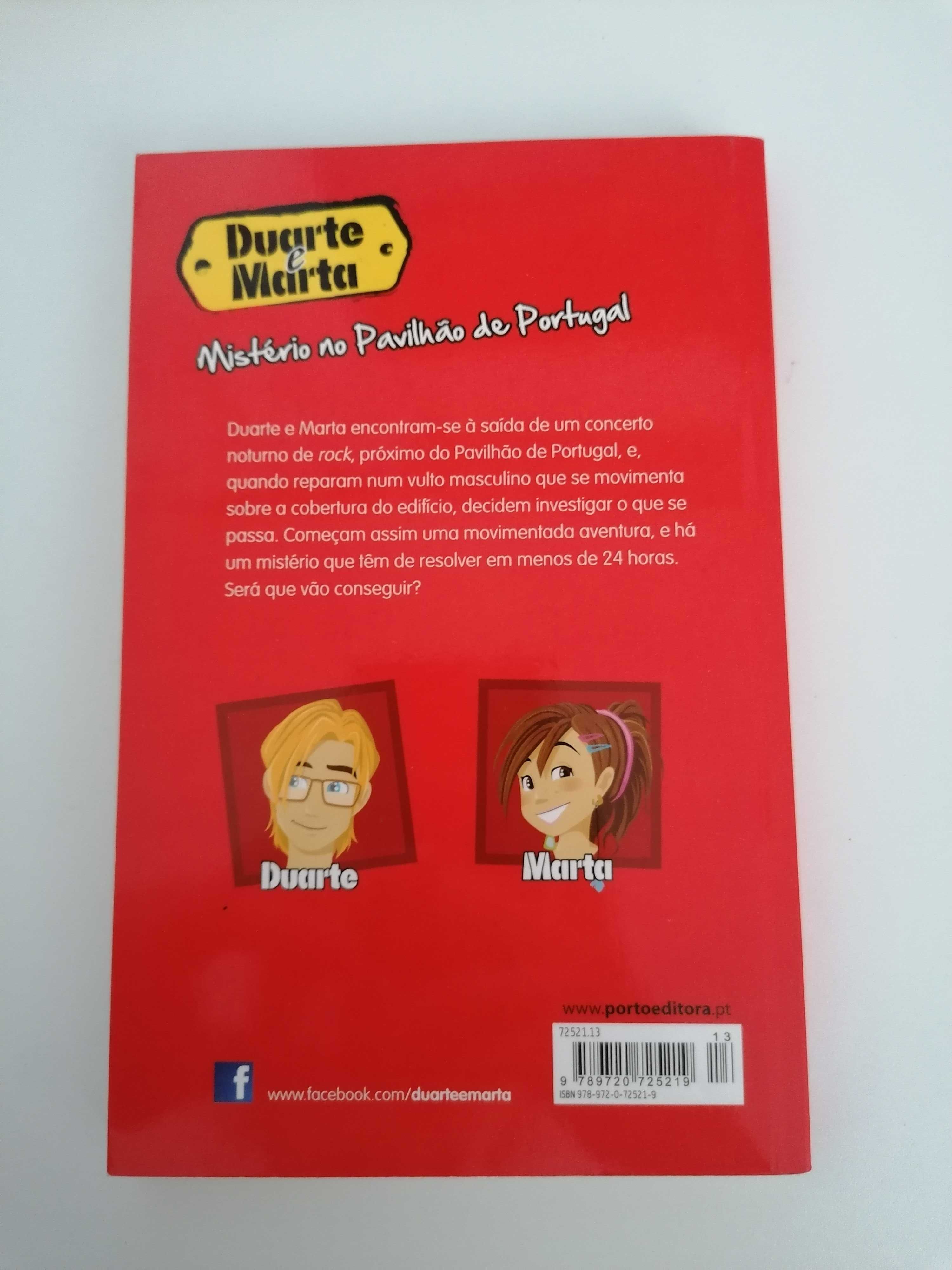 Livro - Duarte e Marta, Mistério no Pavilhão de Portugal
