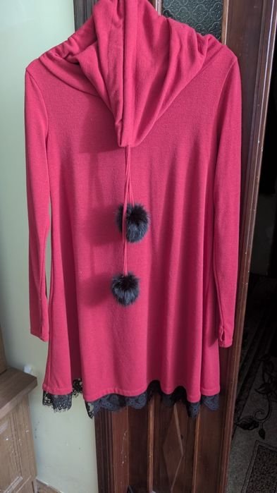 Плаття червоне утеплене