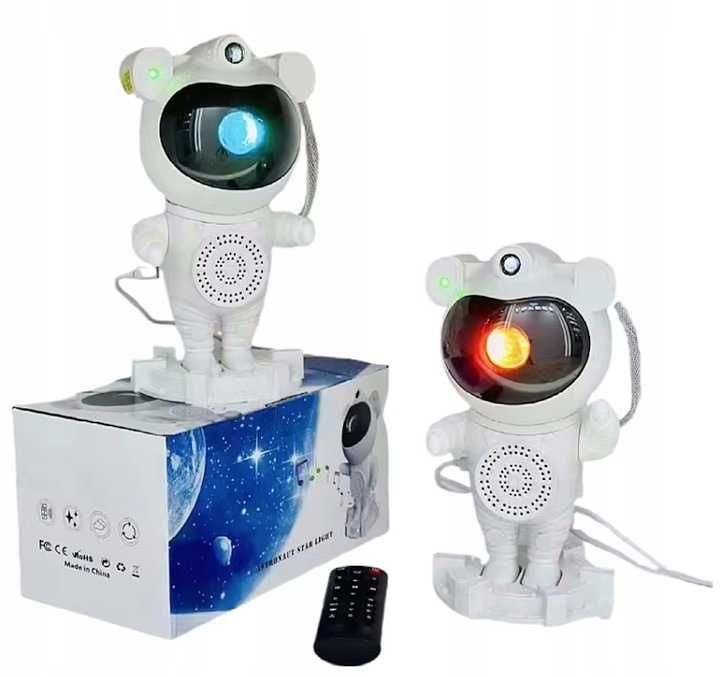 Lampka projektor BLUETOOTH PROJEKTOR Lampka Nocna ASTRONAUTA biały