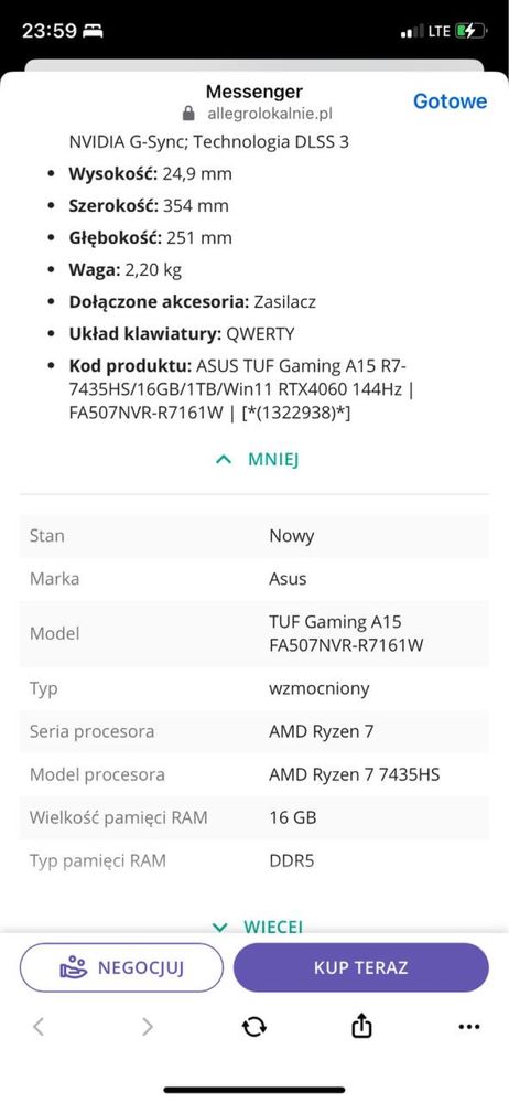Asus TUF gaming 15