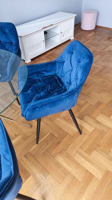 Krzesło w kolorze granatowym 3szt.