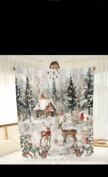 Теплі фланелеві/плюшеві пледи, для дітей. Новорічні пледи на подарунок