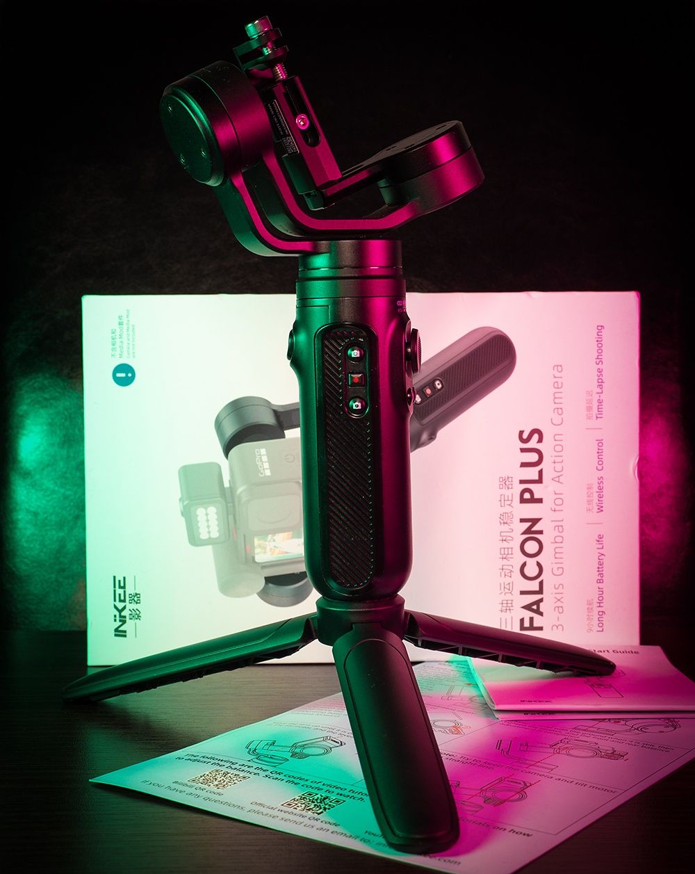 Gimbal Falcon Plus Gopro 10, 11, 12, Dji Osmo Action