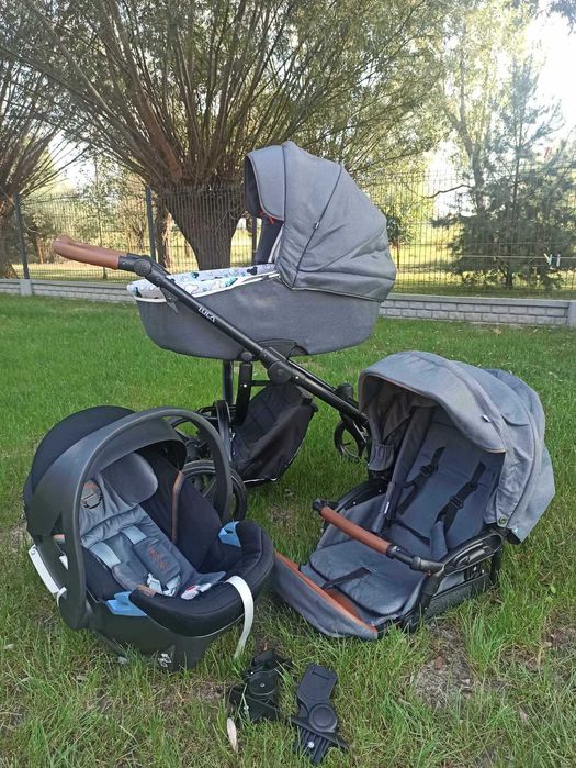 Wózek Bebetto Luca 3 w 1 nosidelko cybex z adapterami