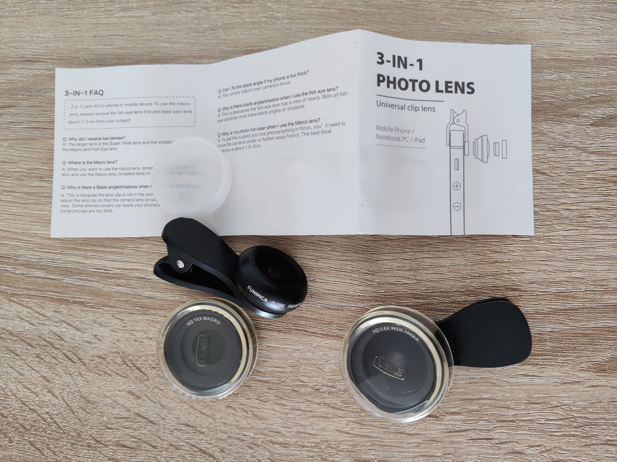 3-in-1 photo lens