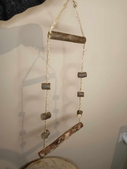 Huśtawka dla papug ręcznie wykonana