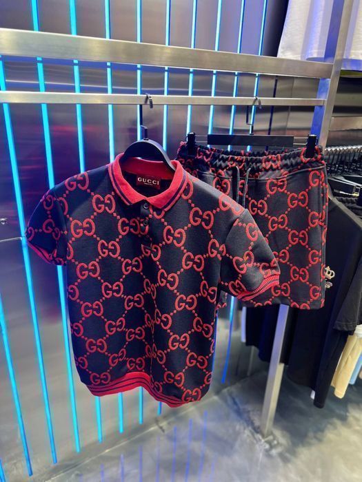 Футболка мужская Louis Vuitton GUCCI летний комлпект шорты,поло