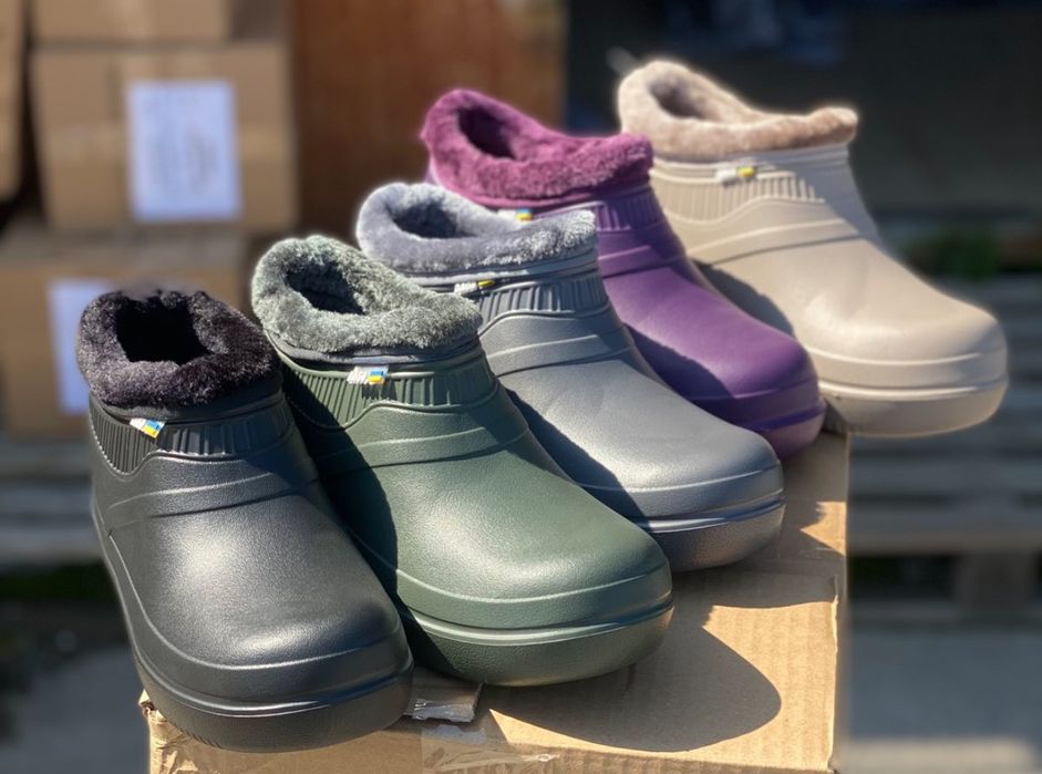 Галоші калоші садові на хутрі теплі з піни жіночі 39,40 р.Dago Style