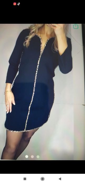 Платье женское чёрное, трикотаж, Украина