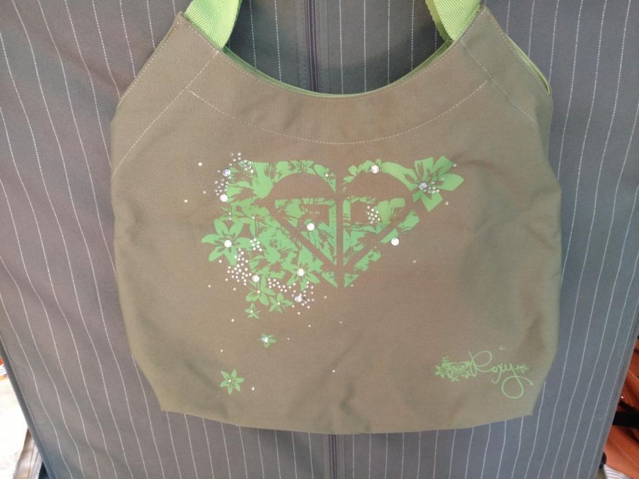 Roxy, zielona sportowa torba