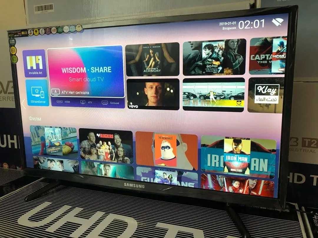 ХИТ 2024! Телевизор Самсунг 32" Slim 4К Smart TV Т2 Android 13 Корея