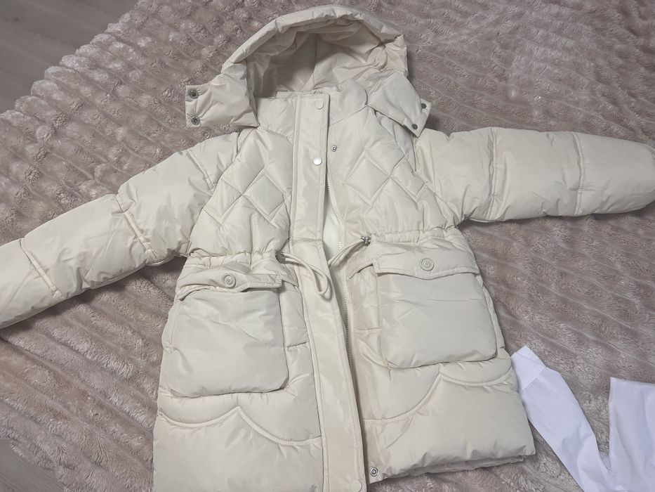 Натуральний новий пуховик пальто на дівчинку,куртка зимня